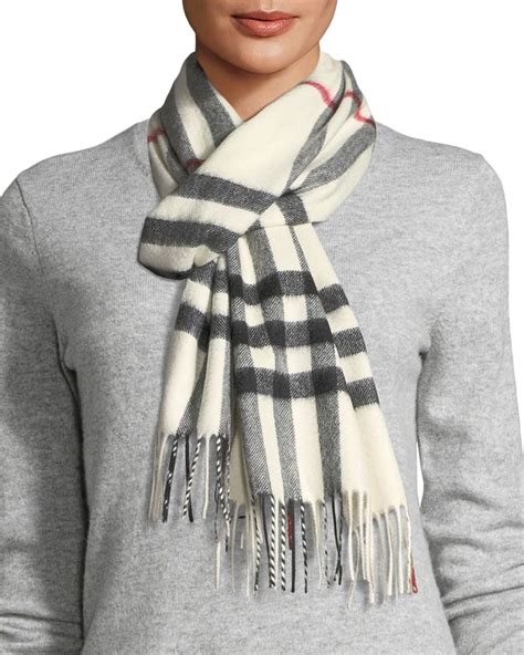 burberry scarf white shirt|Burberry giant check cashmere scarf.